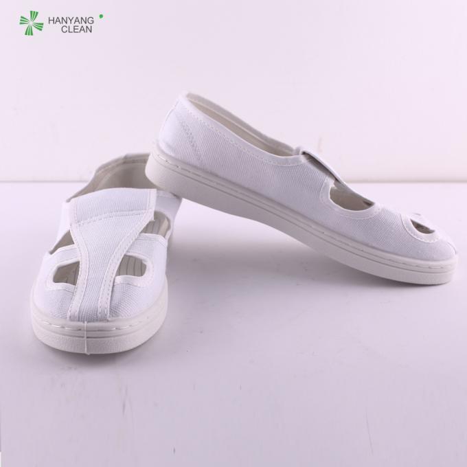 クリーンルームの薬剤のための白い男女兼用の性ポリ塩化ビニール唯一の帯電防止esdの実験室の靴の医学の靴