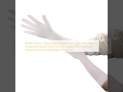 ナイトリル手袋 - 使い捨て用,粉末無,ラテックス無,医療・工業用,ブルー/ピンク,XS-Lサイズ,FDA承認,柔軟で快適なバリア保護