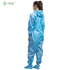 Hooded cleanroom ESD coverall for the higher cleanroom of pharmaceutical industry
